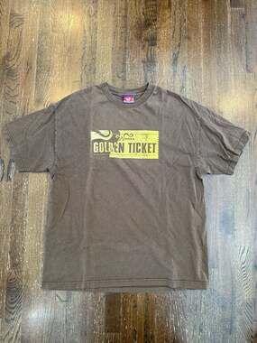 Vintage 2005 Charlie and Chocolate Factory T-shirt Wonka Golden Ticket Tee XL